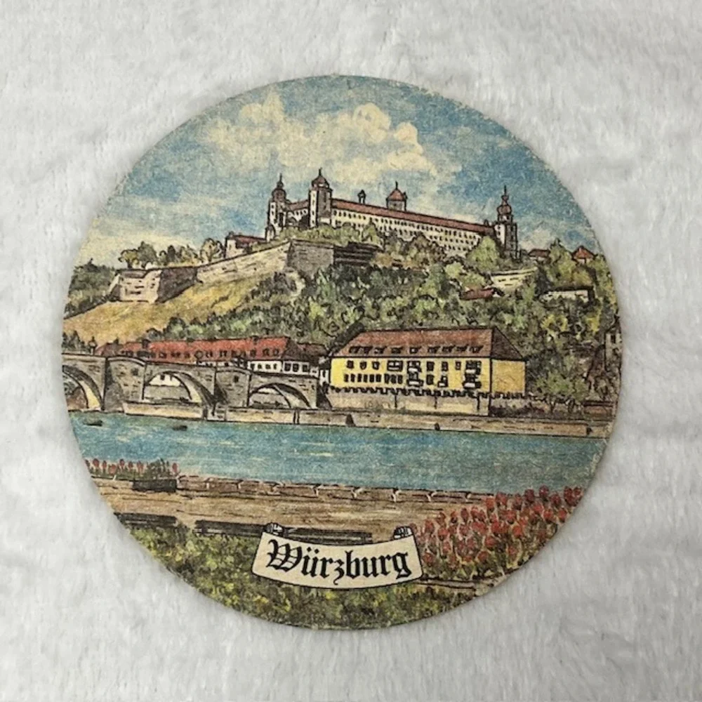 Vintage German Beer Coasters Set of 6 K. Prossl Munchen Bavaria Souvenir Cities